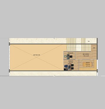 E4 typical  MEZZANINE  floor furniture plan