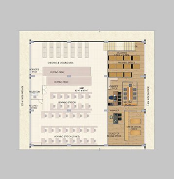 gala bldg E6 triple gala interior section plan