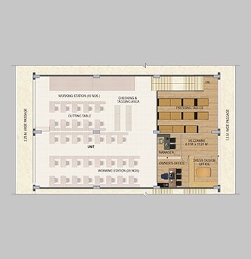 gala bldg E6 triple gala interior section plan